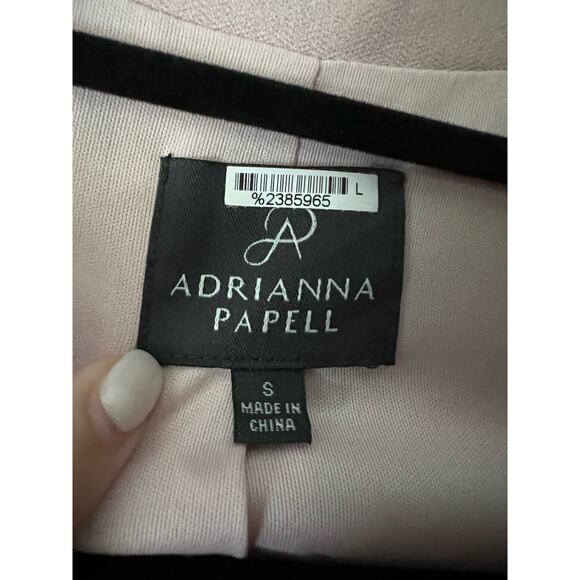 Adrianna Papell Women's Open-Front Asymmetrical Hem Blazer Jacket Pink Size S - Picture 6 of 8